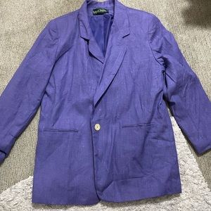 100% Linen Purple Blazer